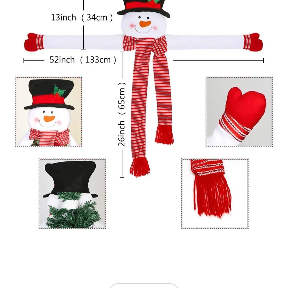 Snowman Hugger Christmas Tree Topper